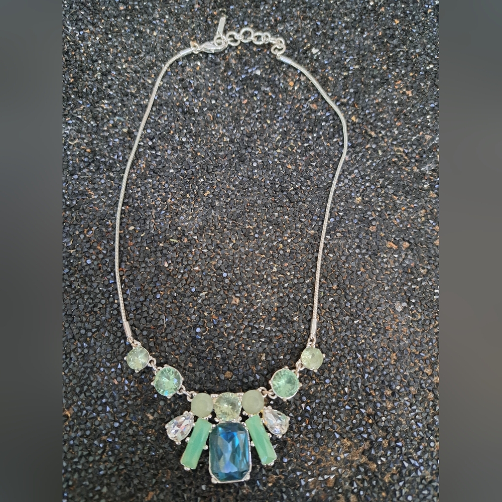Fun Casual Silver and Crystal  Necklace